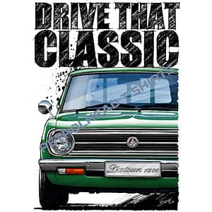 T Shirt with Drive that Classic Datsun 1200 LDV