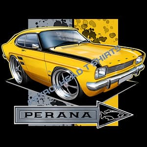 T Shirt with Cartooned Ford Capri Perana
