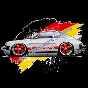 T Shirt Cartooned Porsche 911 Carrera