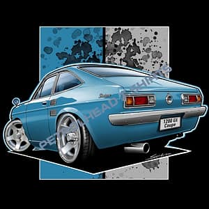 T Shirt Cartooned Datsun 1200 GX Coupé