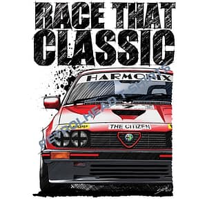 T Shirt Race that Classic Alfa Romeo GTV 3.0 Race Car