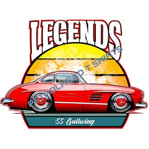 T Shirt Legends Mercedes Benz 300 Gullwing