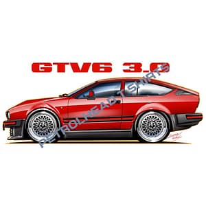 Alfa Romeo Gtv6 3.0 Cartoon T Shirt