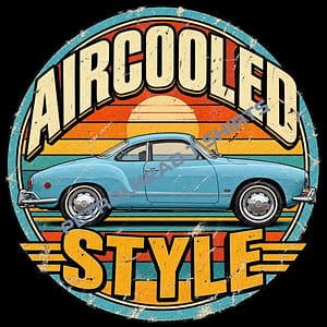Volkswagen Karmann Ghia Aircooled Style T-Shirt design