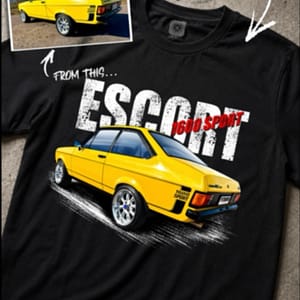 Your car on a shirt – photo to custom automotive artwork and T-shirt