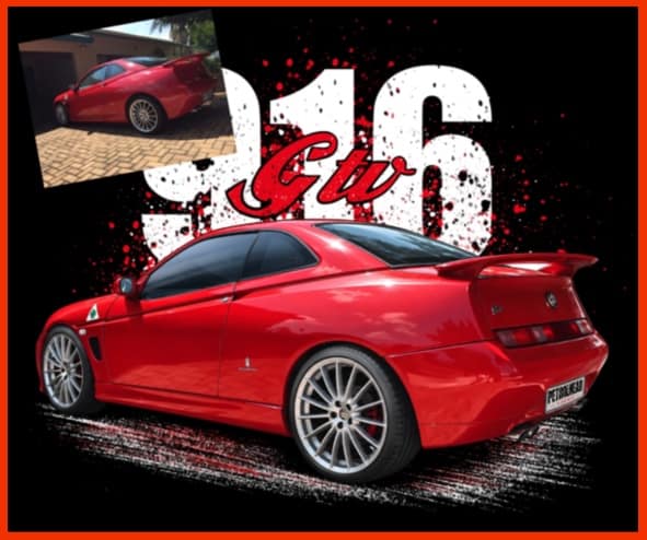 Your Alfa Romeo 916 GTV on a Custom T Shirt